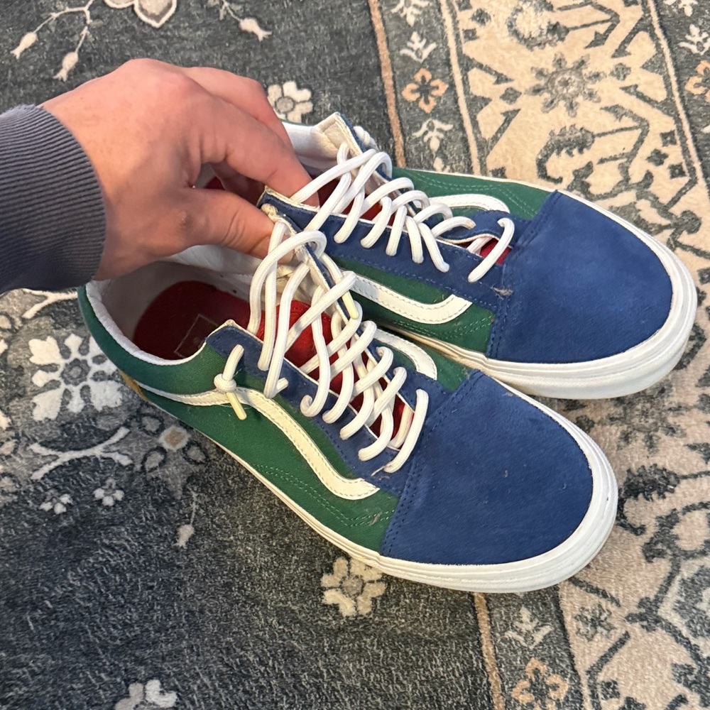 Vans Blue and Green Men's Sneakers